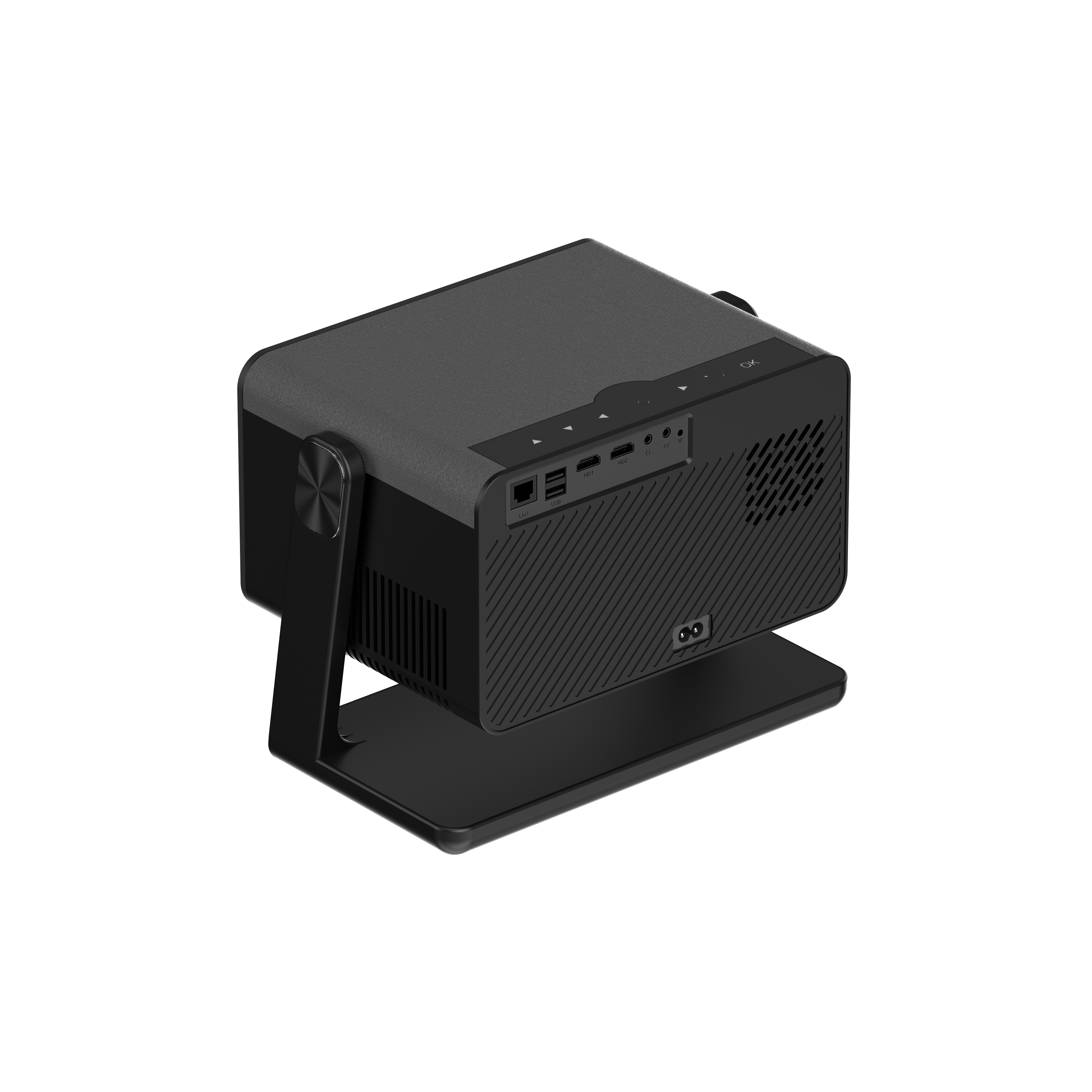 H3 Dark Gray Full HD Smart Projector Dust Free High Brightness Android Home