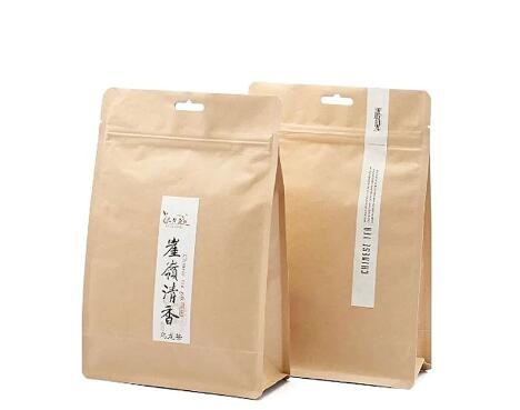 Quality Customized kraft paper resealable food packaging bags with k for sale