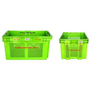 Plastic Mesh Crates Stackable Turnover Crates For Fruits And Vegetables