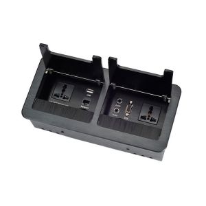 Buy cheap Rectangle Desk Power Outlet Aluminum Brush Convenient Installation from wholesalers