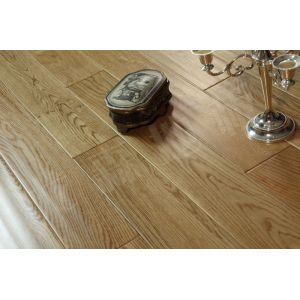 Buy cheap handscraped white oak engineered wooden flooring with natural lacquer from wholesalers