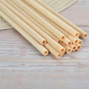 15cm Biodegradable Reusable Bamboo Drinking Straws Bubble Tea Juice