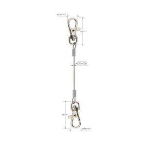 Buy cheap 1x7 IWRC Galvanized Security Cable with D Ring Swivel Loop Eye Snap End YW86373 from wholesalers