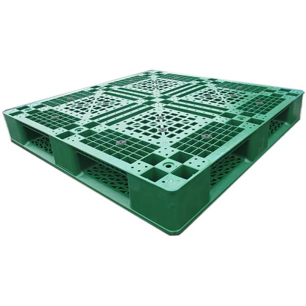 Quality Double Face Green Plastic Pallet Heavy Duty Alkali Resistance for sale