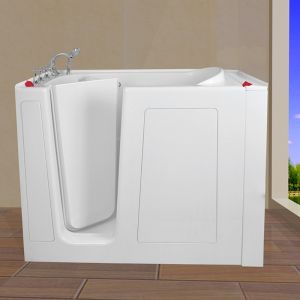Acrylic walk in bathtub for elder disable people with hand shower