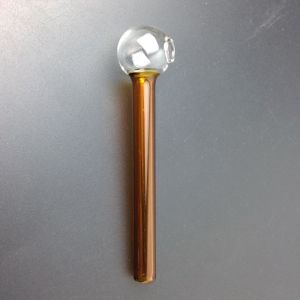 Buy cheap Borosilicate Glass Smoking Pipe / Smoking Oil Burner Pipes 10cm Round Shape from wholesalers