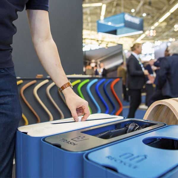 Rolling Cover Type EN840 60L 3 Compartment Dustbin