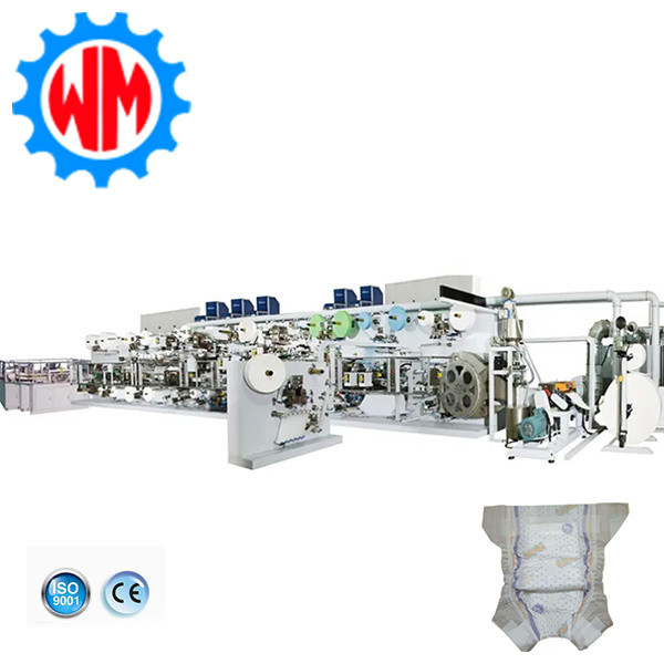 Quality Easy Maintenance Baby Diaper Making Machine Automated Material Distribution for sale