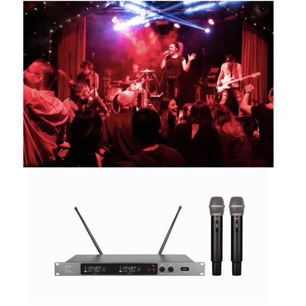 Wedding Stage True Diversity UHF Beta58 Wireless Microphone System Anti Howling