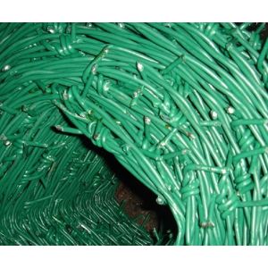 BWG16xBWG16 High Toughness PVC Plastic Coated Barbed Wire Roll