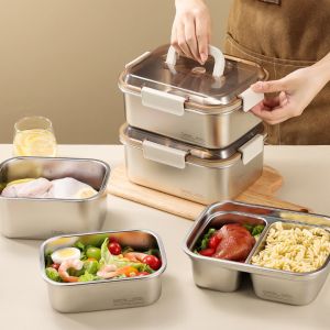 Buy cheap Rectangular Stainless Steel Food Storage Containers for Food Fruit Fresh Keeping Sturdy and Durable from wholesalers
