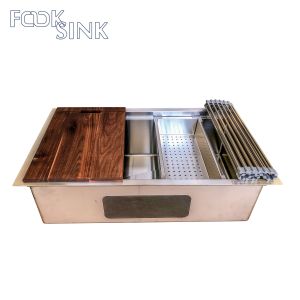 Buy cheap SS304 Single Kitchen Workstation Ledge All In One Sink from wholesalers