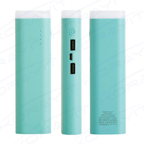 Quality Lighthouse Three Battery Plastic Portable Power Bank 7800mAh for sale