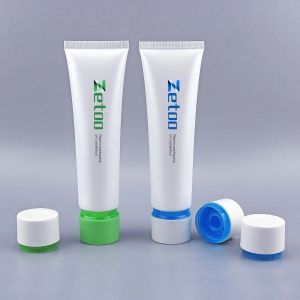 Buy cheap PE Empty Lotion Squeeze Tubes White Cosmetic Soft Tube Round With Matt Screw Caps from wholesalers