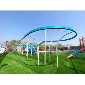 Buy cheap Non Powered Steel Interactive Playground Equipment Zipline Roller Coaster from wholesalers