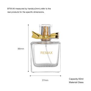 Buy cheap Luxury 50ml Glass Perfume Bottle 10000pcs With Gold Bow Cap from wholesalers