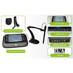 Accurate Calibration 3 Points Benchtop Water pH mV Meter with 6.5 Inch LCD