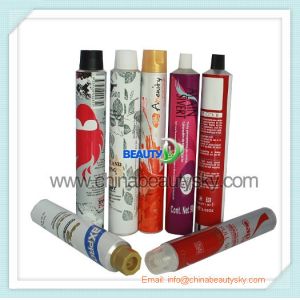 Buy cheap Printed Empty aluminum tubes 3C-5C printing, white enamel, different color lid from wholesalers
