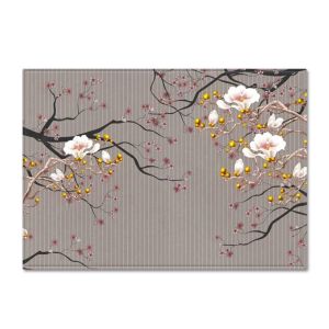99.1*152.4cm Flower Pattern Room Rugs Washable Dining Room Floor Mat Floor