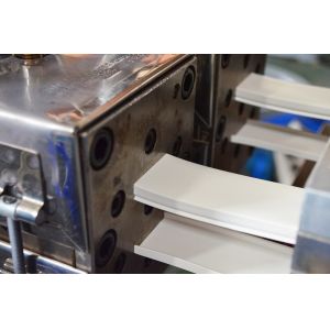 Buy cheap Embossed Wpc Profile Extrusion Line Conical Twin Screw Outdoor product