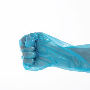 Buy cheap 30-45 Micron Plastic Long Sleeve Disposable Gloves PE from wholesalers