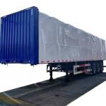 Buy cheap CIMC Side Curtain Semi Trailer 3 axle van type box semi trailer for pallet cargo transport from wholesalers