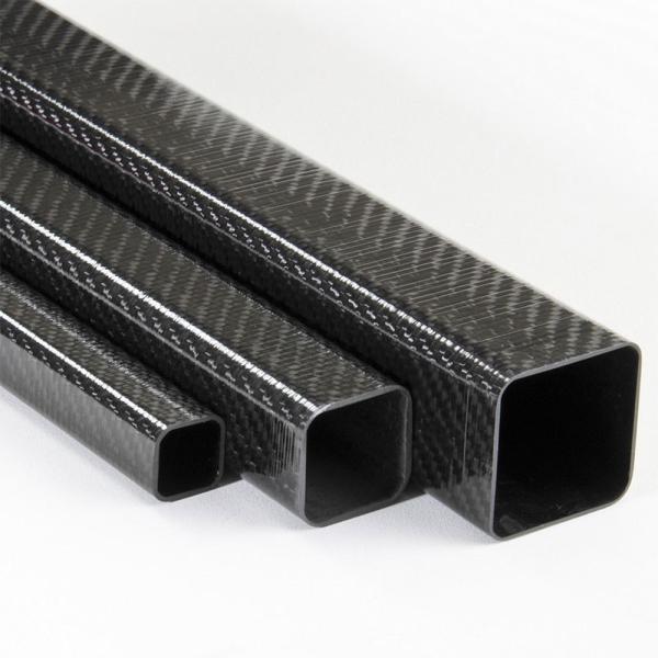 Quality UV Resistant Rectangular Carbon Fibre Tube Twill Plain Pattern for sale