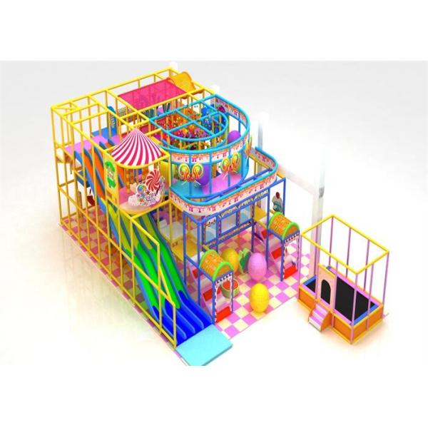 Quality Candy Themed  Playground Systems  Amusement Park Equipment With Rainbow Slide for sale