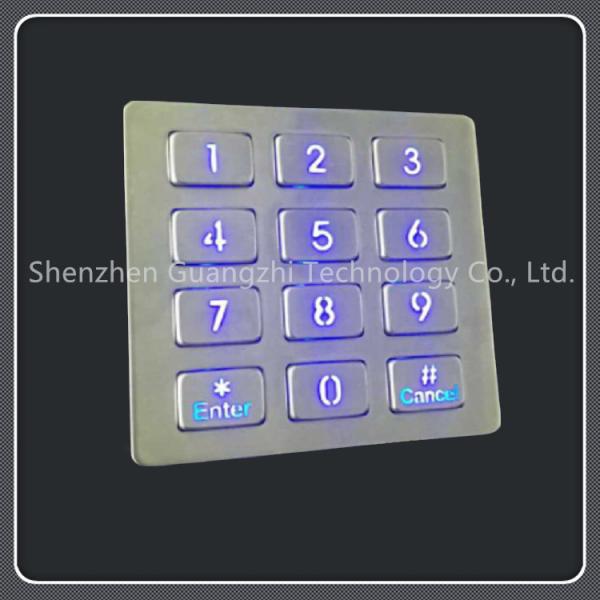 Quality Stainless Steel Backlit Numeric Keypad 12 Buttons Type With Usb Interface for sale
