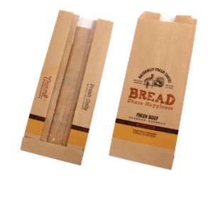 Buy cheap Brown Kraft Paper Bakeryplastic Bread Bags With Window Packaging Eco Friendly from wholesalers