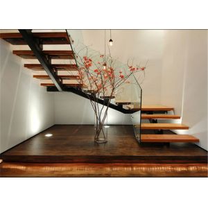 Buy cheap Mono Stringer Wood And Metal Staircase Design Flexibility With Zero Defect from wholesalers