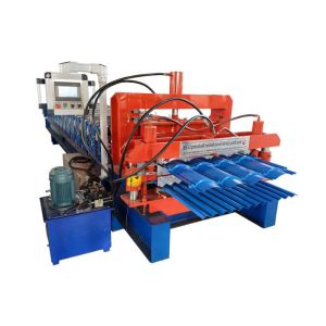 Buy cheap PLC Control Glazed Tile Forming Machine , Trapezoidal Sheet Roll Forming Machine from wholesalers