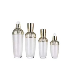 Buy cheap Oval Cosmetic Pump Bottle Acrylic 100ml Silk Screening Customized from wholesalers
