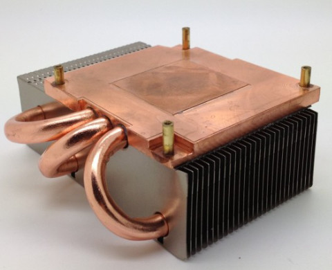 Quality 120W Copper Base Plate Aluminum Fin Copper Pipe Heat Sink For CPU Cooling for sale
