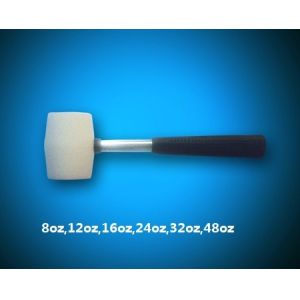 Buy cheap white rubber mallet hammer with steel handle from wholesalers