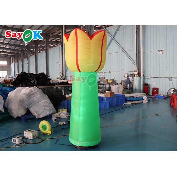Giant 3d Inflatable LED Flower Lighting Toy Custom Plant Fungus Flower Advertising Modeling