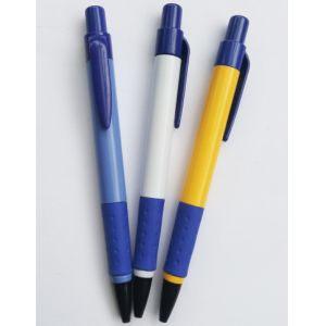 Fancy plastic ballpoint pens for promotion, blue refill, push type, Student pen