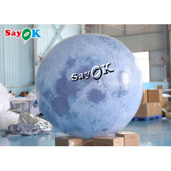 6.6ft Led Inflatable Moon Balloon For Outdoor Yard Exhibition