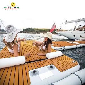 Buy cheap 6 Person Inflatable Floating Dock Platform PVC Water Floating Air Dock product