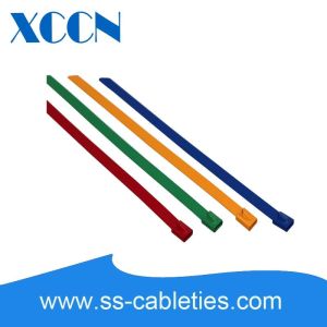 China 316 Small Wire Metal Cable Ties Pvc Coated Straps 500mm Length Securing on sale