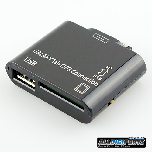 Quality Portable 2in1 Samsung GALAXY TAB OTG Connection Kit With USB / Memory Card Port for sale