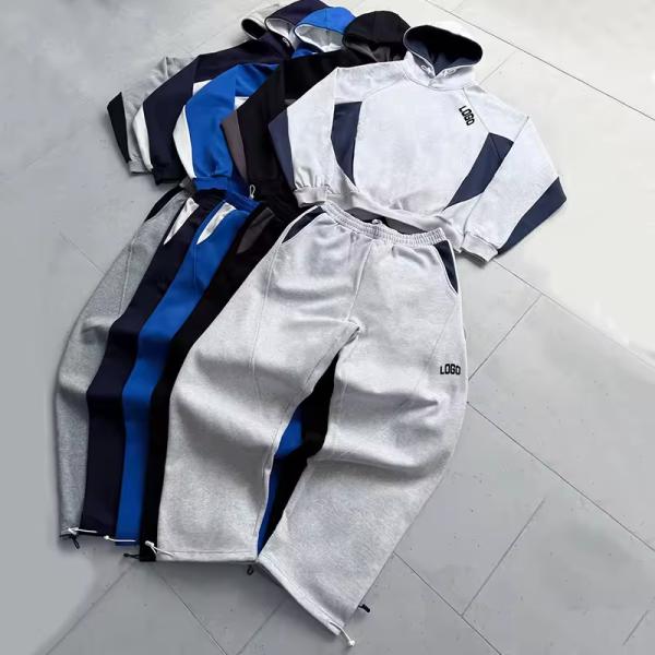 Quality Custom Track Suit 100% Cotton Fleece Hoodies Oversized Heavy Weight Sweatpants and Hoodie Set Sweatsuit Tracksuit for Men Set for sale