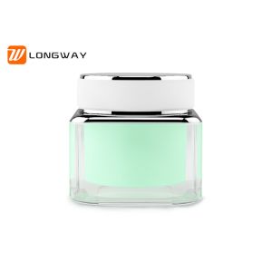 Buy cheap 50ml plastic acrylic cream jar double layer good design for cosmetic packaging product