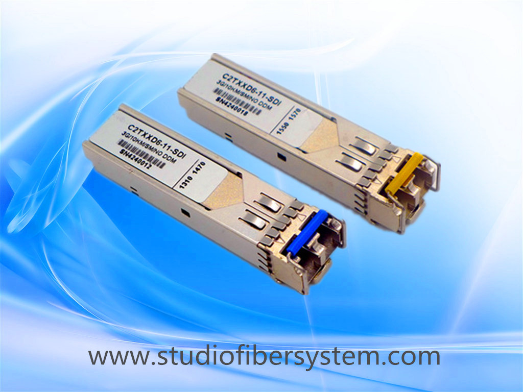 20KM dual broadcast 3G SDI Video SFP Optical Transceiver module for dual 1310nm