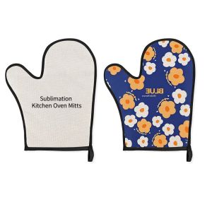 Customizable Printable Sublimation Oven Gloves Kitchen Oven Mitts With Black