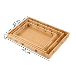 Buy cheap Customized Large Bamboo Platter Serving Dessert Rectangular Tray from wholesalers