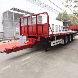 Buy cheap Cargo Container 20 Tons Flatbed 20ft Truck Drawbar Trailers from wholesalers