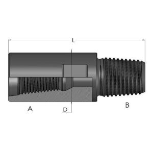 Buy cheap Tungsten carbide / high strength alloy steel DTH Drilling Tools DTH Sub Female-Male from wholesalers