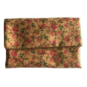 Buy cheap Red Rose Style Cork clutch 6.7''x4.5'' with button closure, customized color is available from wholesalers