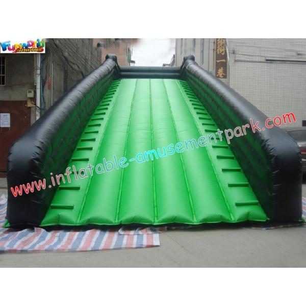 Buy cheap Green Color Wide Long Commercial grade 0.55mm PVC tarpaulin Inflatable Slide for rent from wholesalers